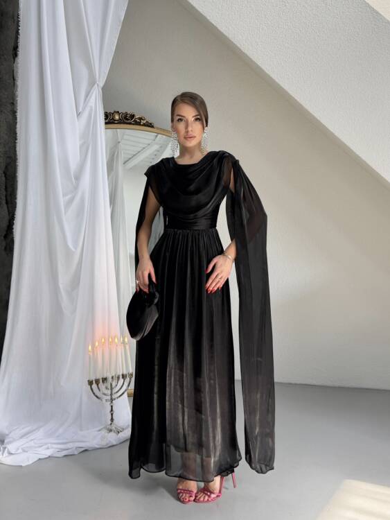 Lincon Maxi Elbise - Siyah - 4