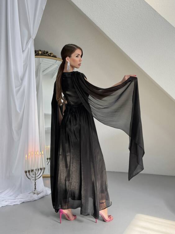 Lincon Maxi Elbise - Siyah - 6