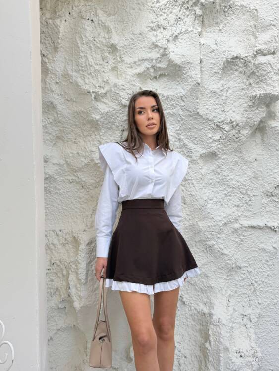 Lindon Gömlek Etek Takım - Acı Kahve - 3