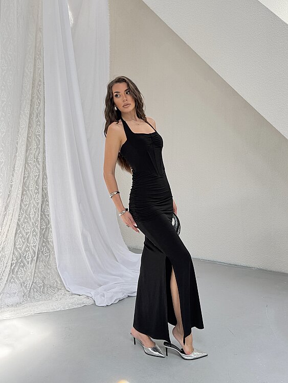 LOBEL Maxi Elbise - Siyah - 4