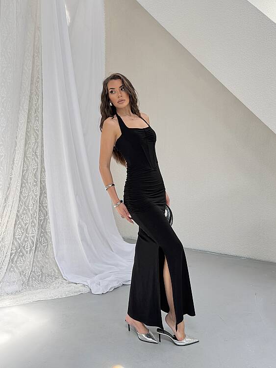 LOBEL Maxi Elbise - Siyah - 4