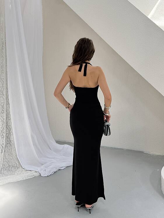 LOBEL Maxi Elbise - Siyah - 5