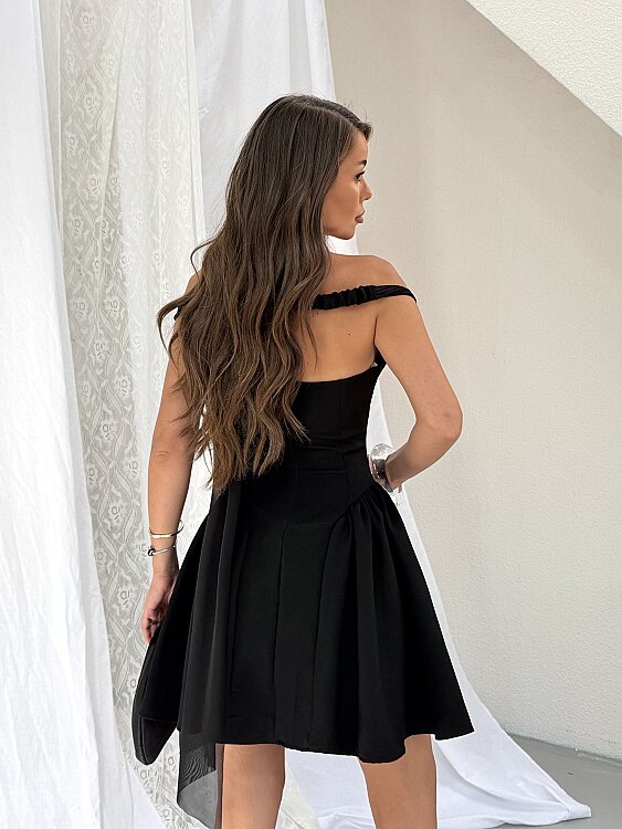 LORISA Mini Elbise - Siyah - 3