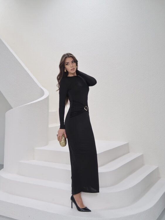 Luca Maxi Elbise - Siyah - 2