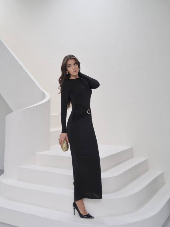 Luca Maxi Elbise - Siyah - 2