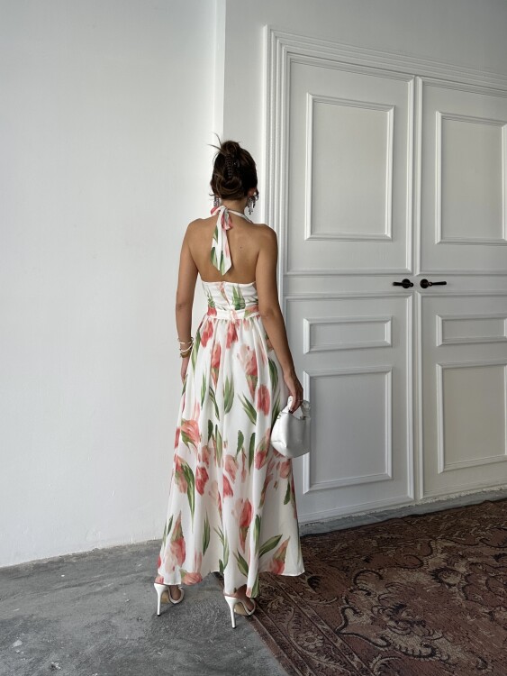 Lucas Maxi Elbise - Kırmızı - 3