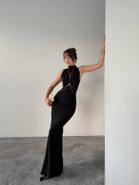 Luy Maxi Elbise - Siyah - 2