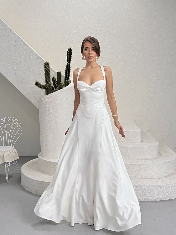 Maily Maxi Elbise - Beyaz - Sevenday