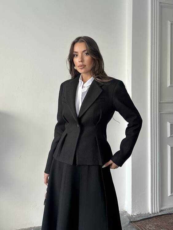 Margrit Ceket Etek Takım - Siyah - 2
