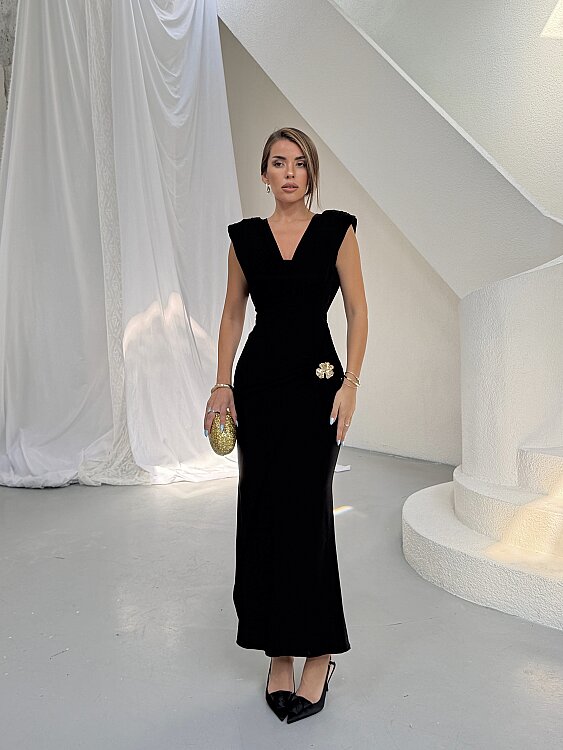 MARY Maxi Elbise - Siyah - Sevenday