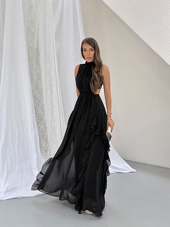 MIA Maxi Elbise - Siyah - Sevenday