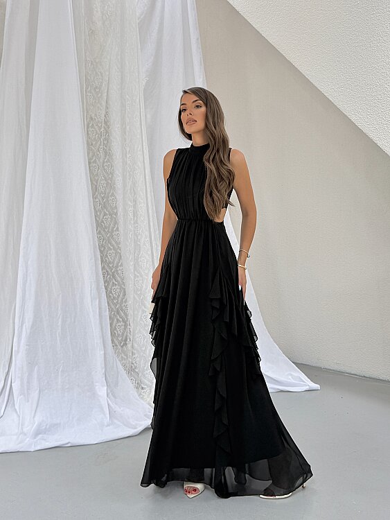MIA Maxi Elbise - Siyah - 2
