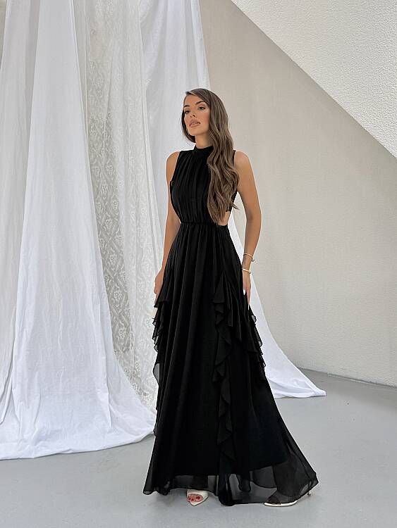 MIA Maxi Elbise - Siyah - 2