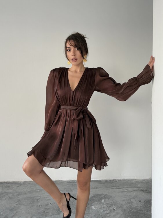 Mirelle Mini Elbise - Acı Kahve - 2