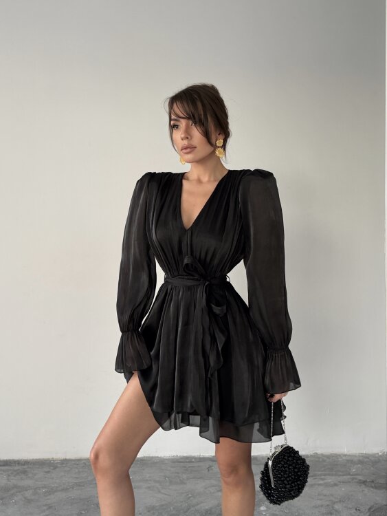 Mirelle Mini Elbise - Siyah - 2