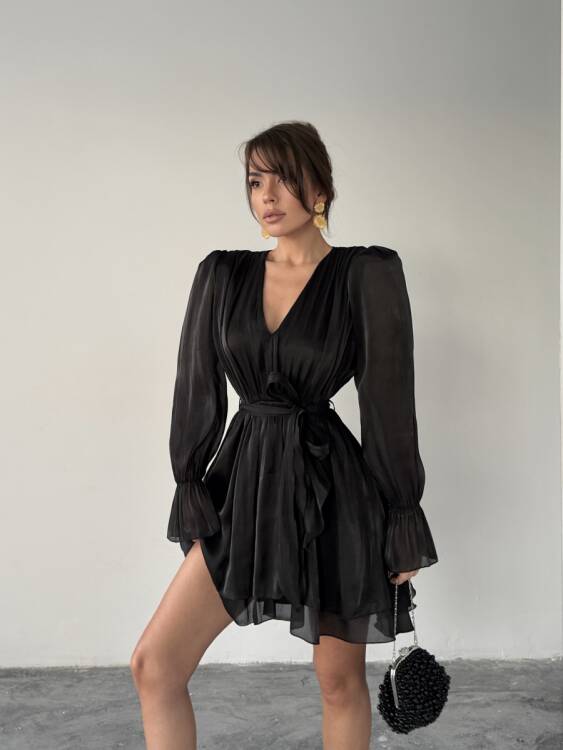 Mirelle Mini Elbise - Siyah - 2