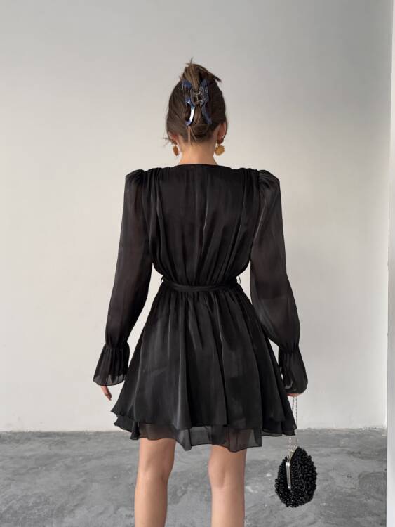 Mirelle Mini Elbise - Siyah - 4