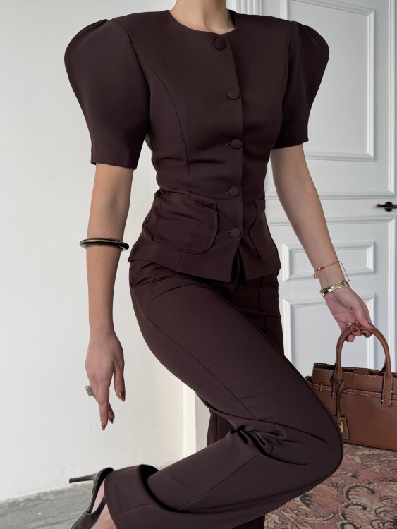 Monie Vatka Detay Takım - Acı Kahve - 4