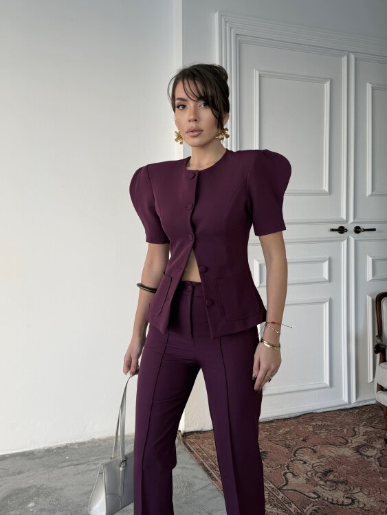 Monie Vatka Detay Takım - Mor - 4