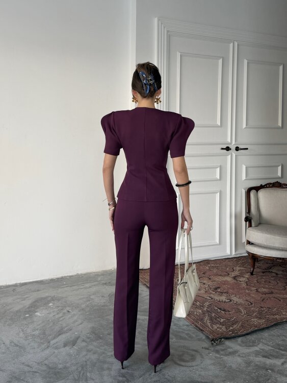 Monie Vatka Detay Takım - Mor - 7