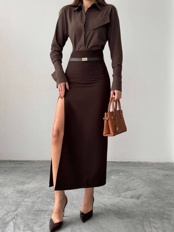 Oliver Etek Gömlek Takım - Acı Kahve - 2