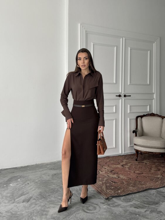 Oliver Etek Gömlek Takım - Acı Kahve - 4