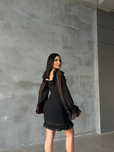 Olivya Elbise- Siyah - Thumbnail