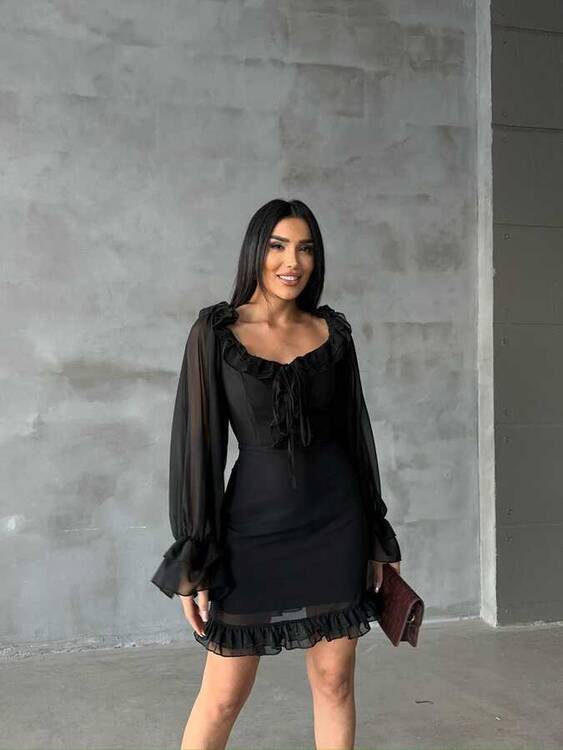 Olivya Elbise- Siyah - 1