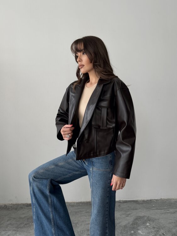 Owen Deri Ceket - Acı Kahve - 3