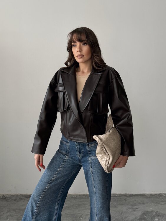 Owen Deri Ceket - Acı Kahve - 4