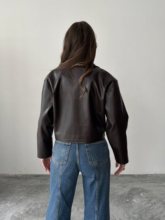 Owen Deri Ceket - Acı Kahve - 6