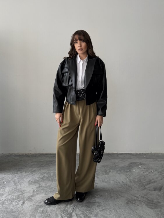 Owen Deri Ceket - Siyah - 2