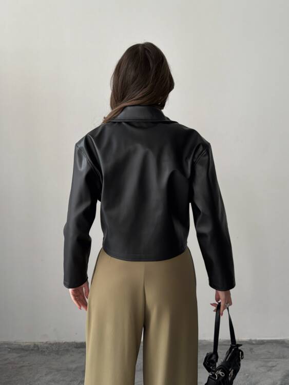 Owen Deri Ceket - Siyah - 6