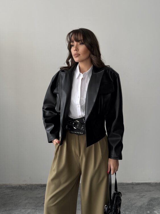 Owen Deri Ceket - Siyah - 7