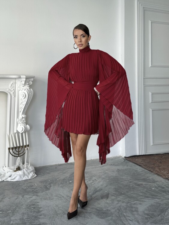 Parsley Elbise - Bordo - 1
