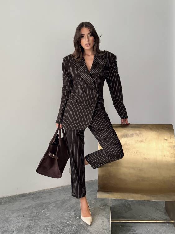 Pine Ceket Pantolon Takım - Acı Kahve - 1