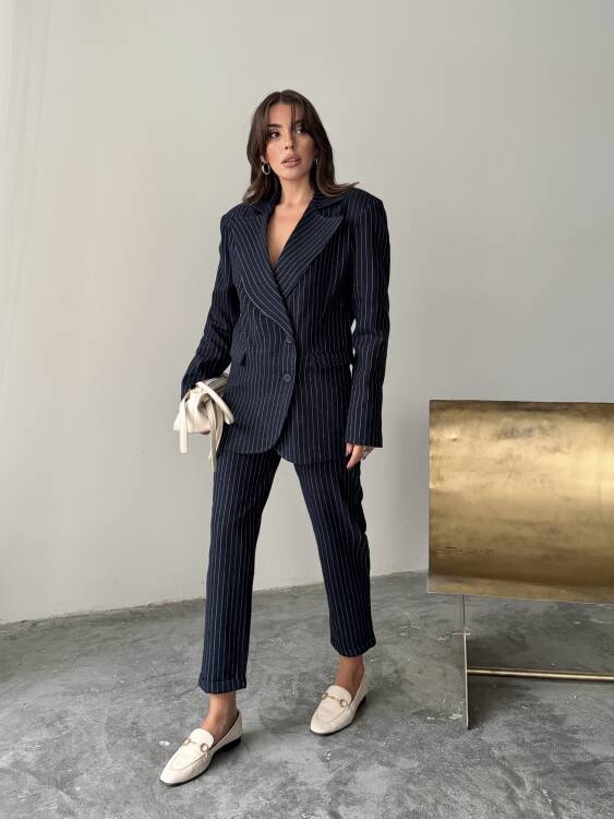 Pine Ceket Pantolon Takım - Lacivert - 5