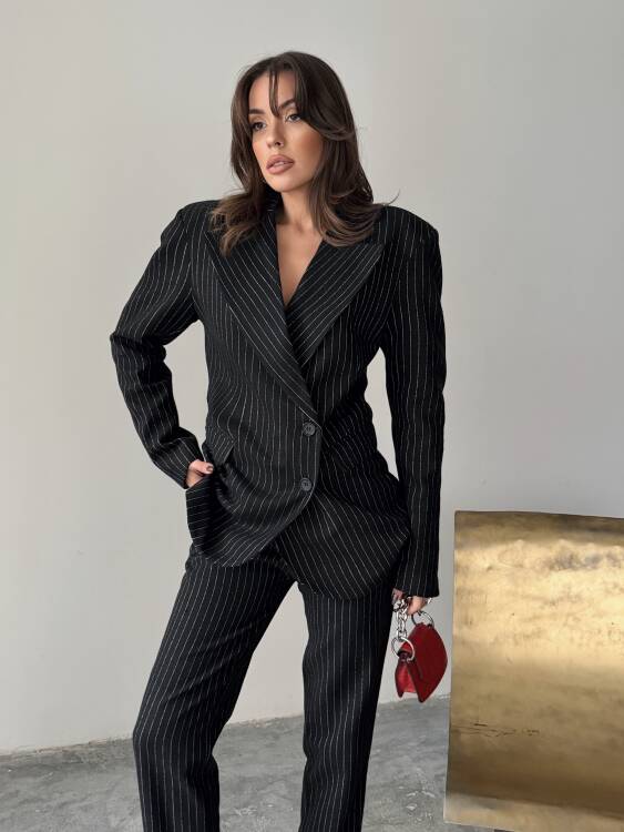 Pine Ceket Pantolon Takım - Siyah - 6