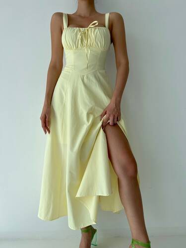 Plentiful Elbise - Açık Sarı