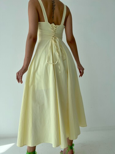 Plentiful Elbise - Açık Sarı - Thumbnail