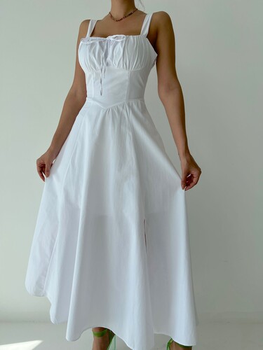 Plentiful Elbise - Beyaz - Thumbnail