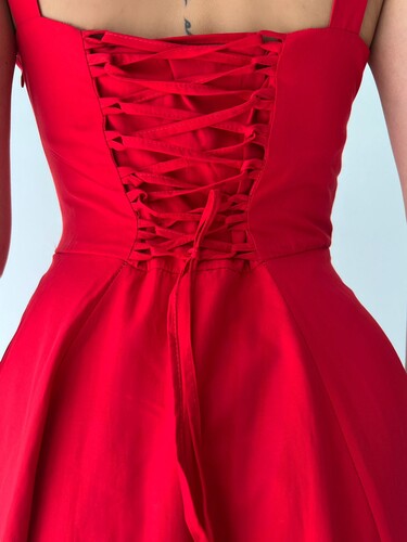 Plentiful Elbise -Kırmızı - Thumbnail