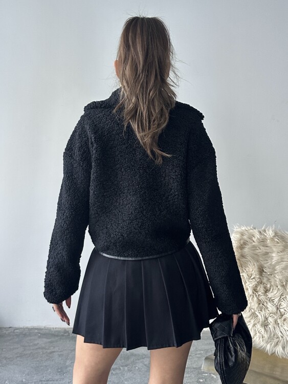 Prand Peluş Ceket - Siyah - 2