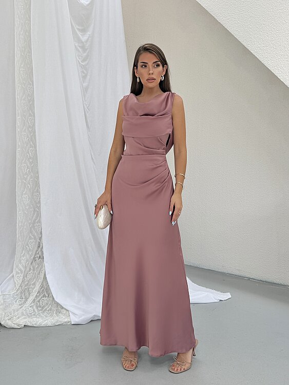 PURSLANE Maxi Elbise - Pembe - Sevenday
