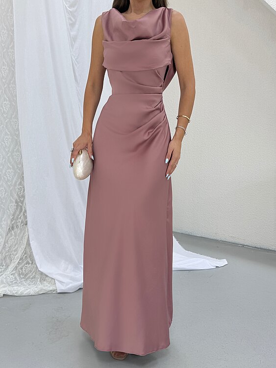 PURSLANE Maxi Elbise - Pembe - 4