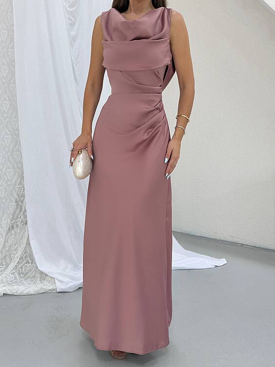 PURSLANE Maxi Elbise - Pembe - 4