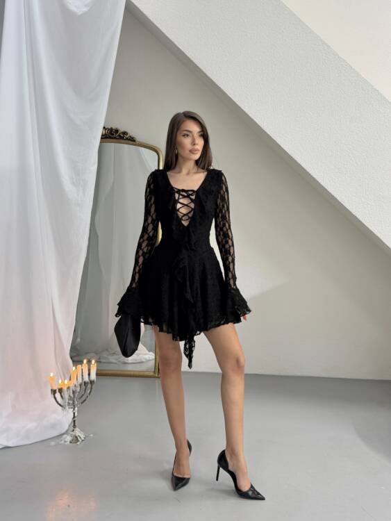 Rio Mini Elbise - Siyah - 1