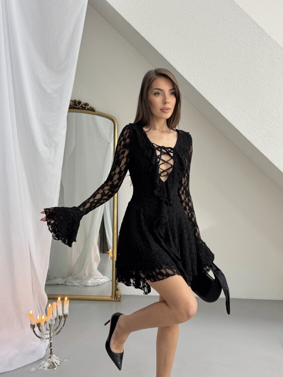 Rio Mini Elbise - Siyah - 3