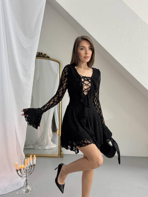 Rio Mini Elbise - Siyah - 3