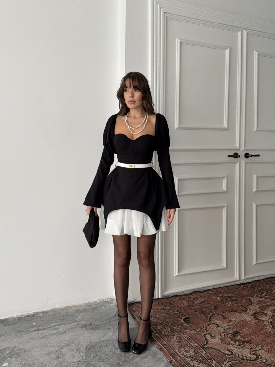 Sage Mini Elbise - Siyah - Sevenday